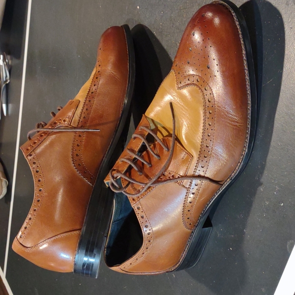Gorgeous Multi Brown Stacy Adams Wingtips Size 12W. WIDE - Picture 6 of 15